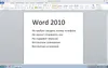 Microsoft Word 2010